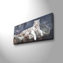 Wallity Reloj de Pared Decorativo de Lienzo Multicolor 30 x 70 cm